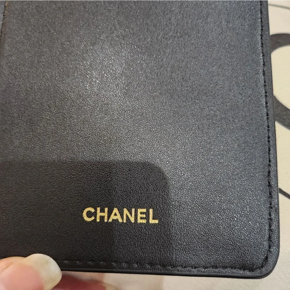 Coco Crush Black Leather Phone Case with Chain